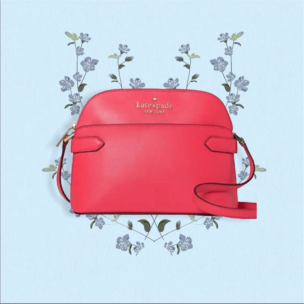 New Kate Spade Staci Dome Crossbody Dark Watermelon Gelato Sealed $299 Tag